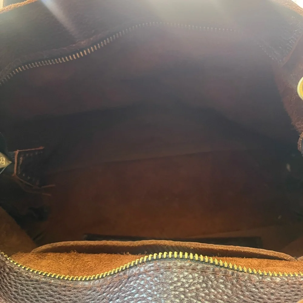 Portland Leather Dark Brown Crossbody Bag - Picture 5 of 6